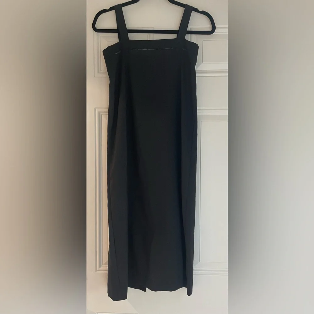 Rare Vintage Linen Square Neck Slip Dress - Picture 3 of 7